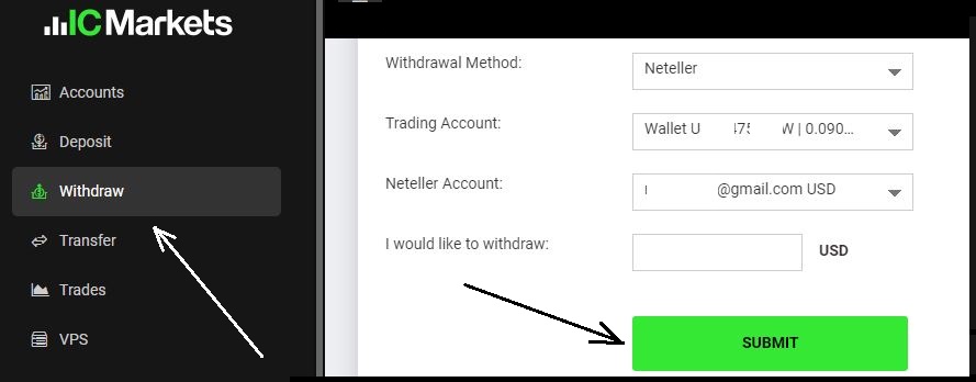 ICMarkets Broker Withdrawal request